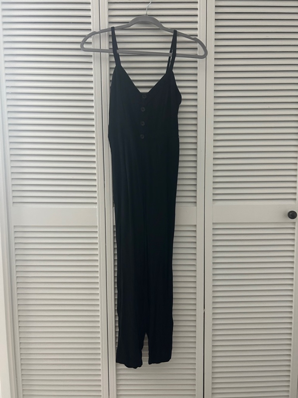 Abercrombie & Fitch Black Spaghetti-Strap Jumpsuit